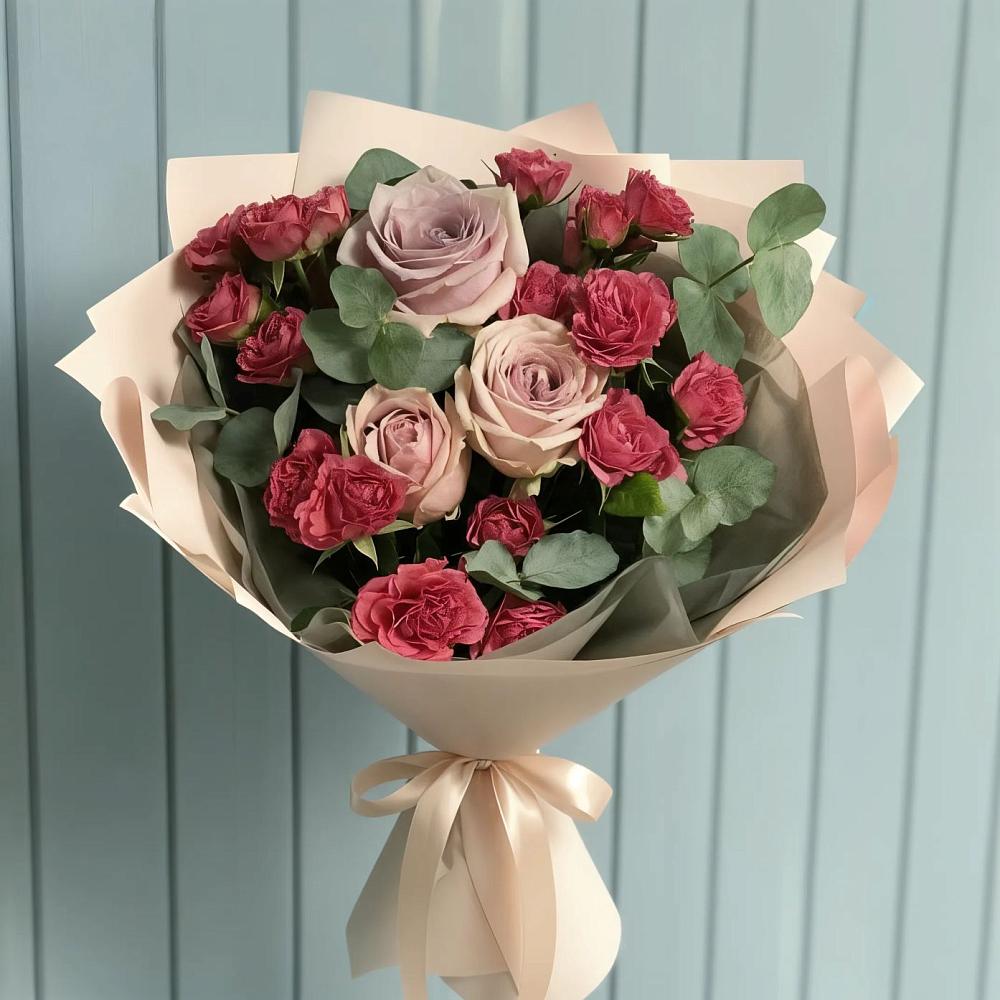 Букет цветов из: Гвоздики и Розы в Костерево