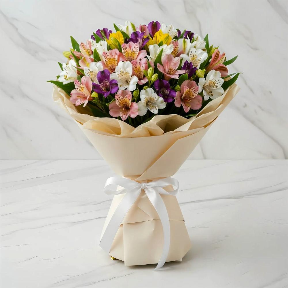 Букет цветов из: Альстромерии в Костерево