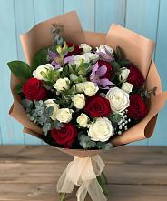 Букет цветов из:  Розы и Альстромерии в Костерево
