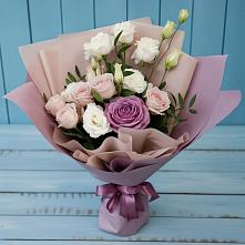 Букет цветов из:  Розы и Лизиантусы в Костерево
