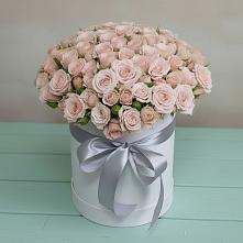 Цветочная композиция из Розы в шляпной коробке в Костерево