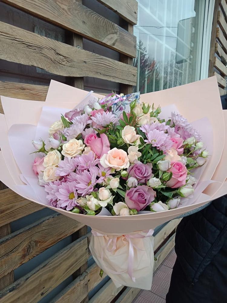 Букет цветов из: Розы и Хризантемы в Костерево