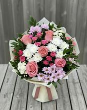 Букет цветов из:  Альстромерии, Гвоздики, Розы и Хризантемы #REPLACE_PRED# Костерево