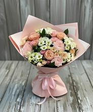 Букет цветов из:  Гвоздики, Розы и Хризантемы в Костерево