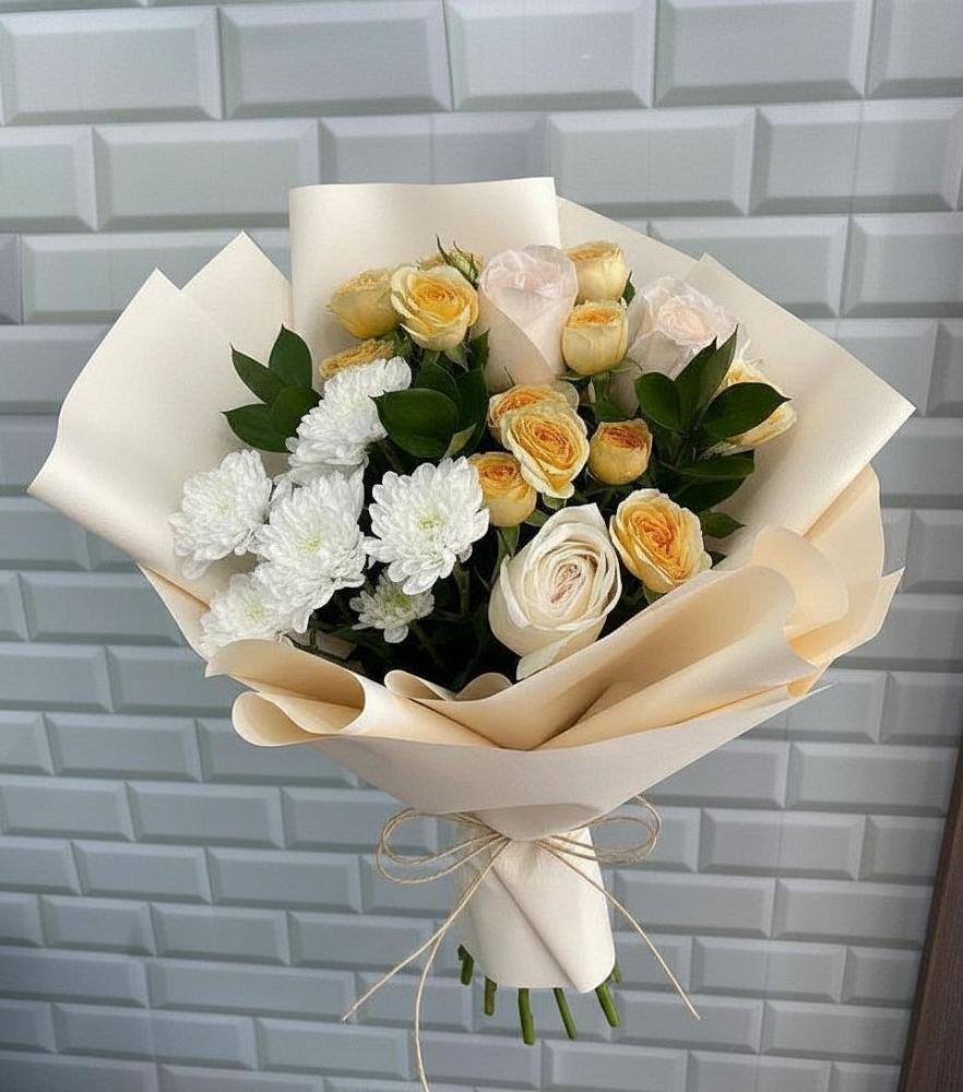 Букет цветов из: Розы и Хризантемы в Костерево