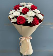 Букет цветов из:  Розы и Хризантемы в Костерево