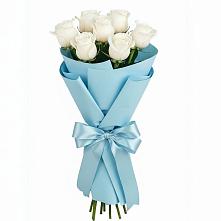 Букет 7 белых роз Проуд в Костерево