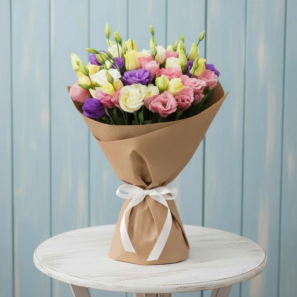 Букет цветов из: Лизиантусы в Костерево