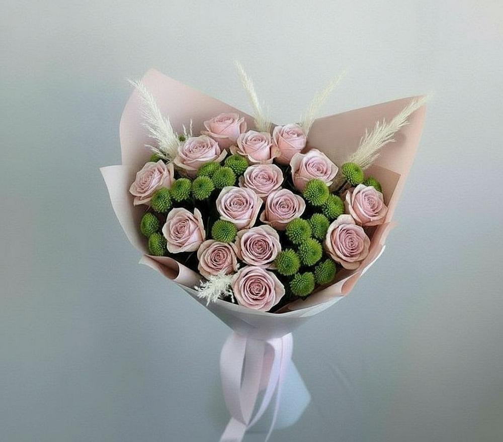 Букет цветов из: Розы и Хризантемы в Костерево