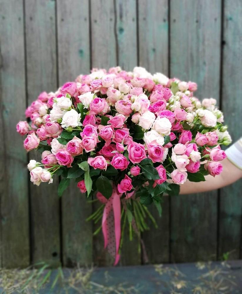 Букет Розовые кустовые розы Натали и Лав Лидия в Костерево