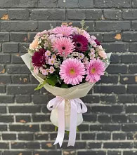 Букет цветов из:  Герберы и Хризантемы в Костерево
