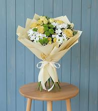 Букет цветов из:  Хризантемы и Розы в Костерево