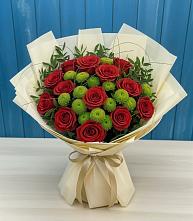 Букет цветов из:  Розы и Хризантемы в Костерево