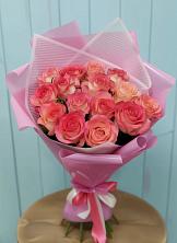 Букет 15 Розовых роз Равель в Костерево