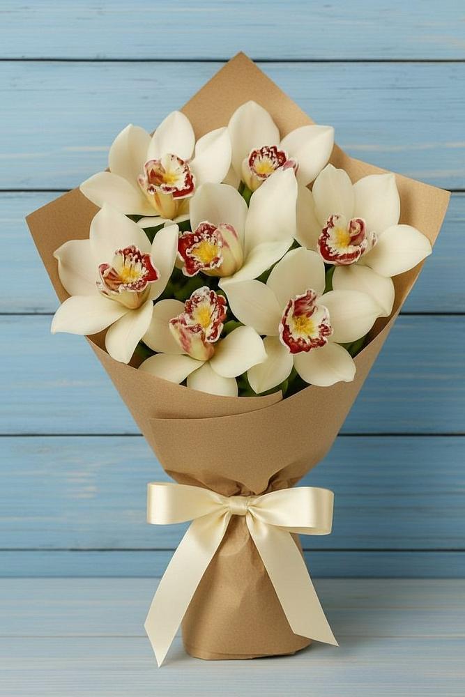 Букет цветов из: Орхидеи и Розы в Костерево