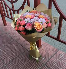 Букет цветов из:  Хризантемы и Розы #REPLACE_PRED# Костерево