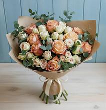 Букет цветов из:  Альстромерии и Розы #REPLACE_PRED# Костерево